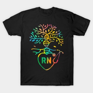 RN DNA Tee Registered Nurse DNA Tree Life T-Shirt